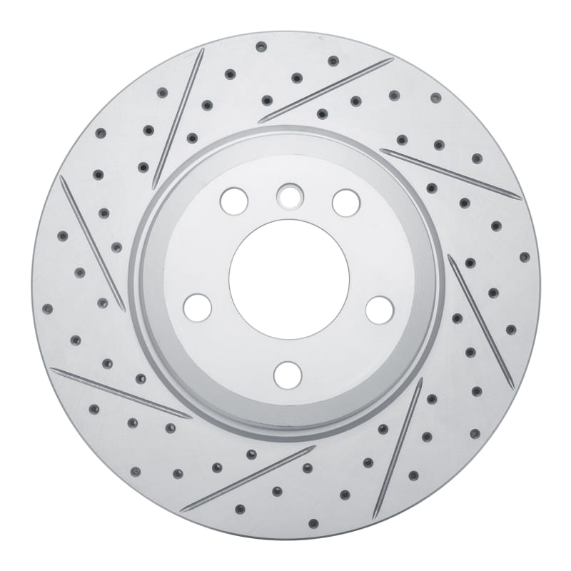 R1 Concepts — R1 07-19 BMW X5 Rear Left Drilled & Slotted Geo-Carbon Rotor