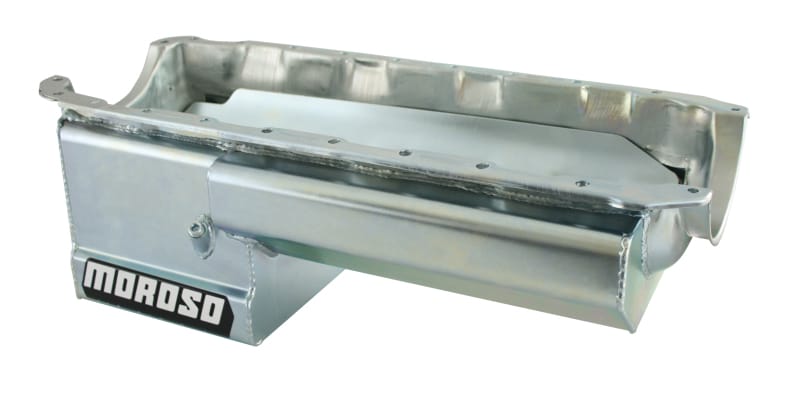 Moroso — Moroso Chevrolet Big Block Mark IV Drag Race Baffled Power Pouch Wet Sump 6-7qt 8in Steel Oil Pan
