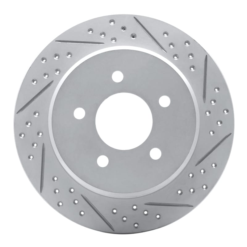 R1 Concepts — R1 97-07 Chrysler Town & Country Rear Right Drilled & Slotted Geo-Carbon Rotor
