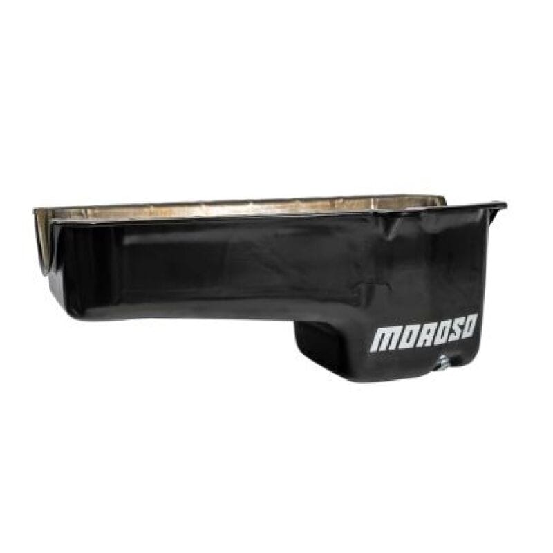 Moroso — Moroso Pre-80 Chevrolet Small Block (w/Driver Side Dipstick) Wet Sump 6qt 8.25in Steel Oil Pan - Blk