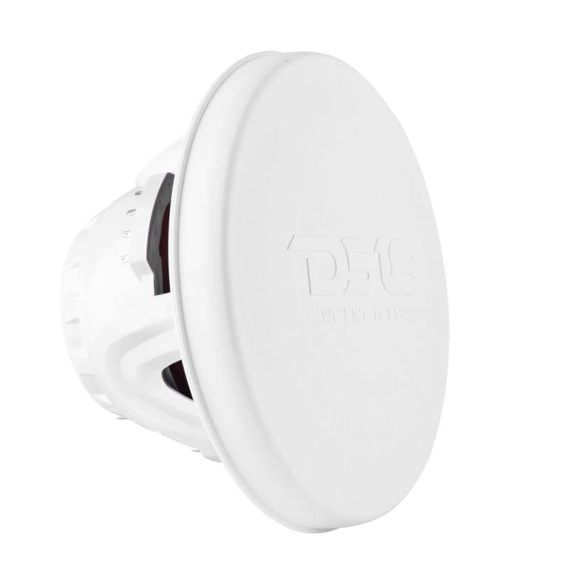 DS18 — DS18 Hybrid Marine Speaker w/ Driver And RGB LEDs 8in 2-Way 350 Watts RMS 4 ohm White w/ Covers