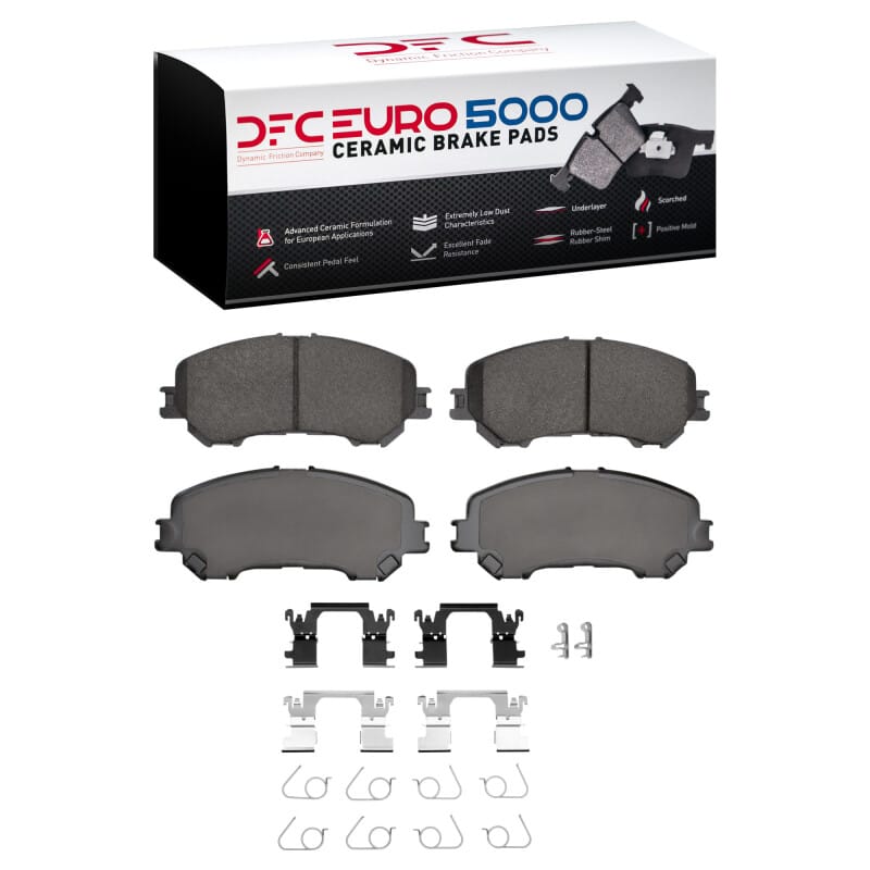 DFC — DFC 14-23 Nissan Rogue Sport Front Euro 5000 Ceramic Brake Pads and Hardware Kit
DFC EURO Pads + HW
