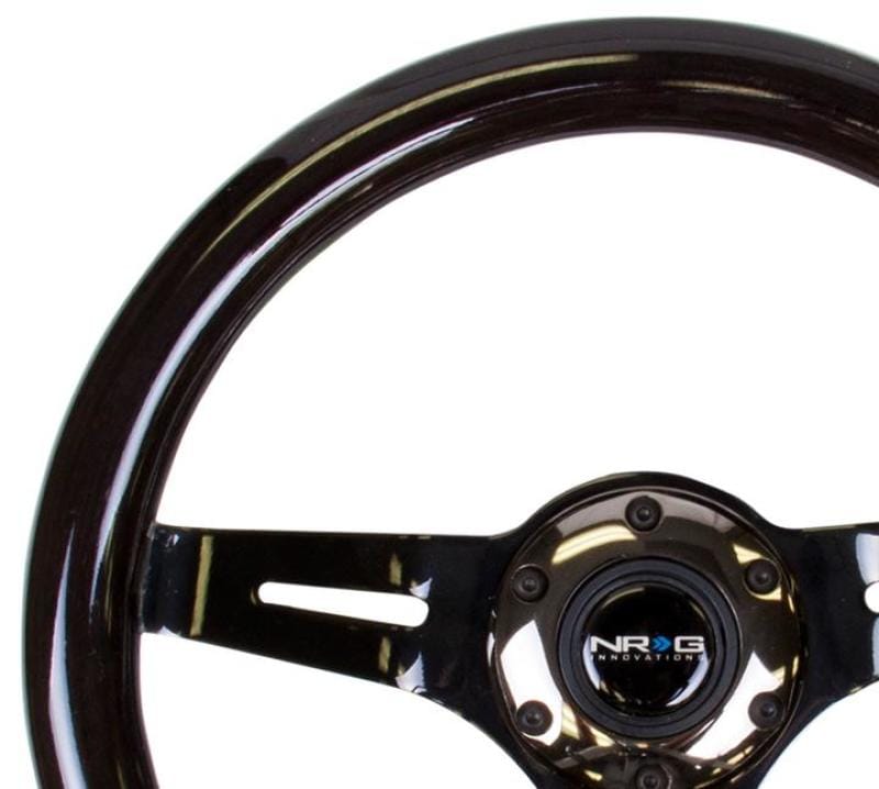 NRG — NRG Classic Wood Grain Steering Wheel (310mm) White w/Neochrome 3-Spoke Center