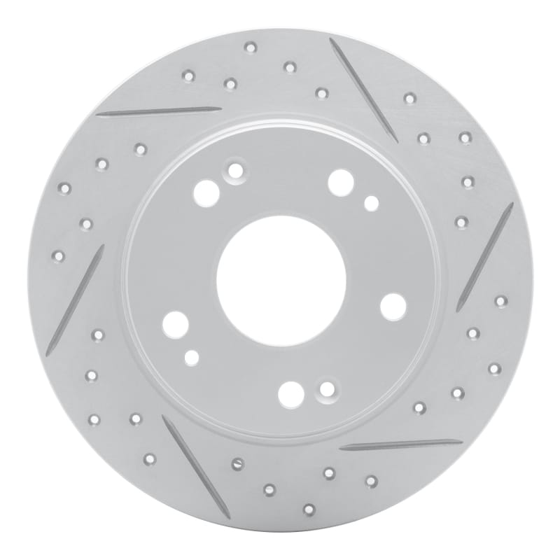 R1 Concepts — R1 03-08 Acura Tsx Rear Right Drilled & Slotted Geo-Carbon Rotor