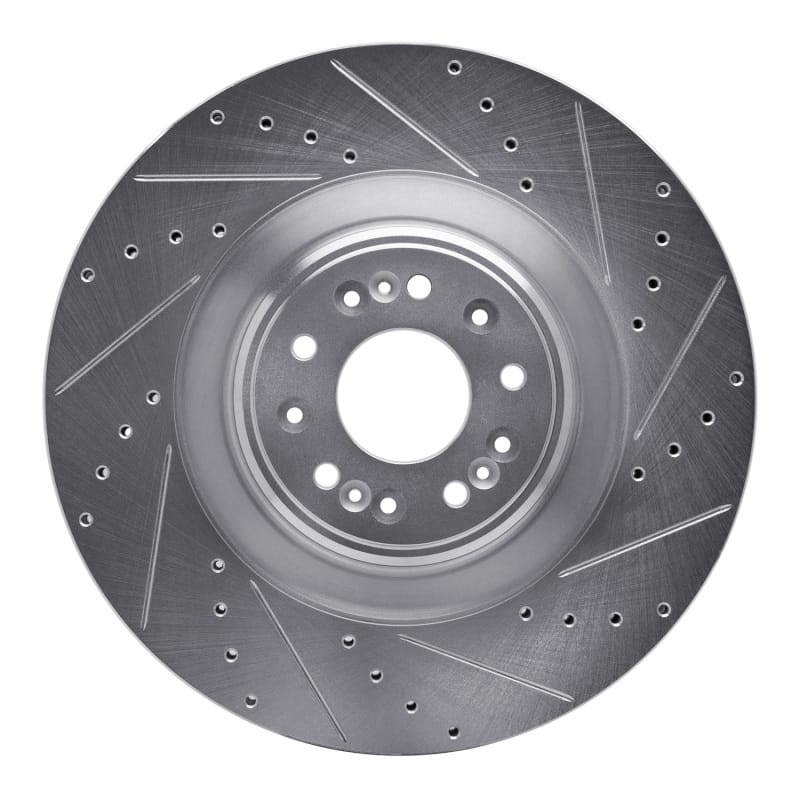 R1 Concepts — R1 17-22 Genesis G90 Front Right Drilled & Slotted Silver Brake Rotor
R1 Brake Rotor Drill