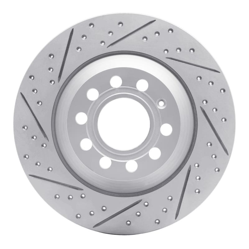 R1 Concepts — R1 05-11 Audi A6 Quattro Rear Left Drilled & Slotted Geo-Carbon Rotor