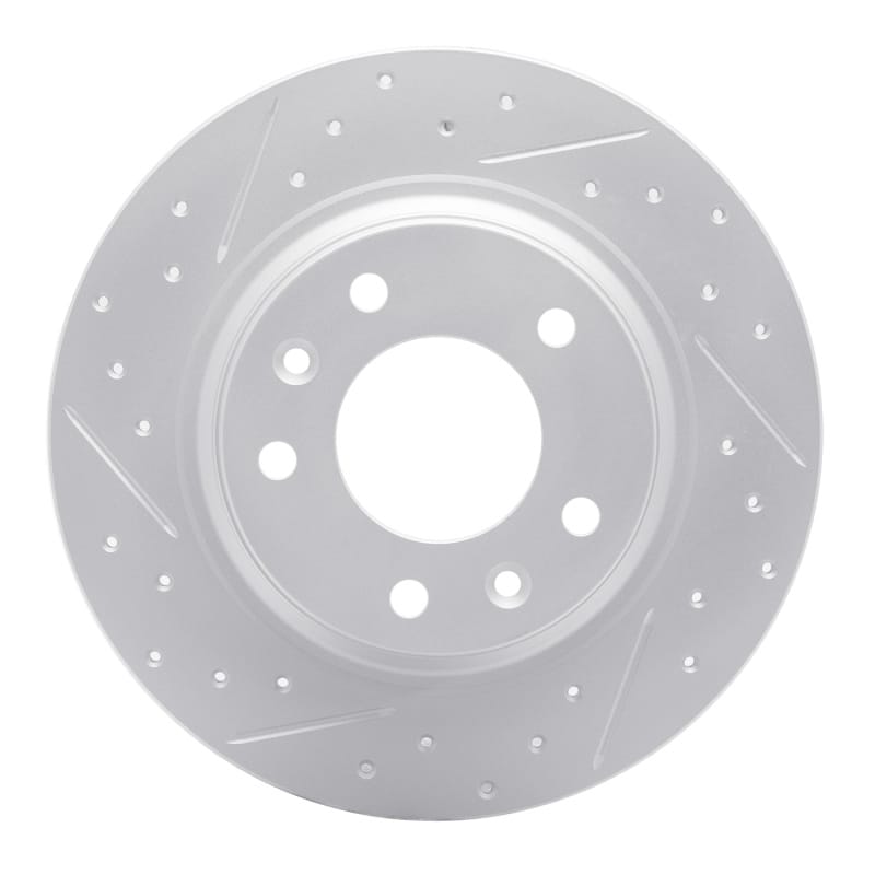 R1 Concepts — R1 98-15 Ford Fusion Rear Left Drilled & Slotted Geo-Carbon Rotor