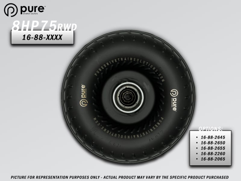 Pure Drivetrain Solutions — Pure Drivetrain 8HP75 High Performance Billet Race Torque Converter - 26/50 Stator - RWD