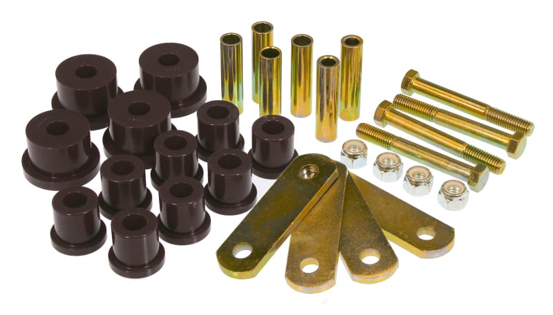 Prothane — Prothane 64-73 Ford Mustang Rear Spring Bushings w/ HD Shackle Kit - Black
SPRING/SHACKLE BUSH