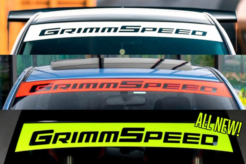 GrimmSpeed — GrimmSpeed 2002+ Subaru WRX/STI / 05-09 Legacy GT Windshield Banner 43in. - White