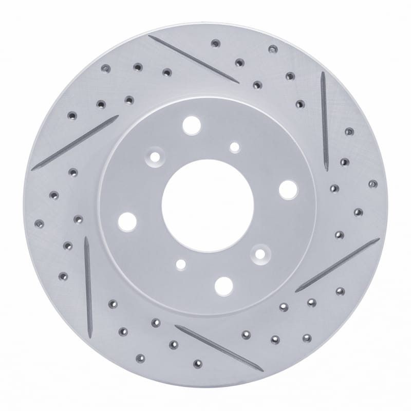 R1 Concepts — R1 98-02 Acura Cl Front Right Drilled & Slotted Geo-Carbon Rotor