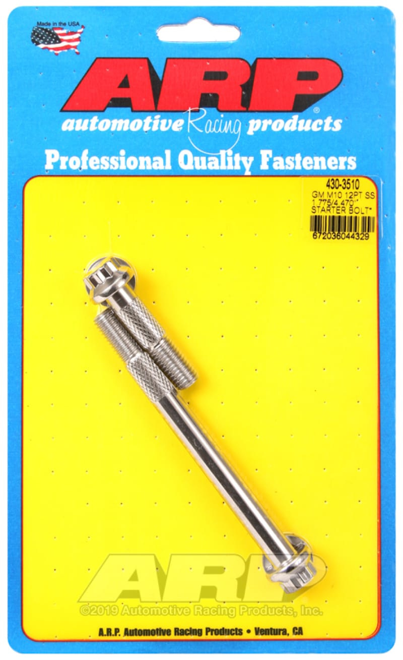 ARP — ARP GM M10 12pt SS 1.775/4.470in Starter Bolt Kit