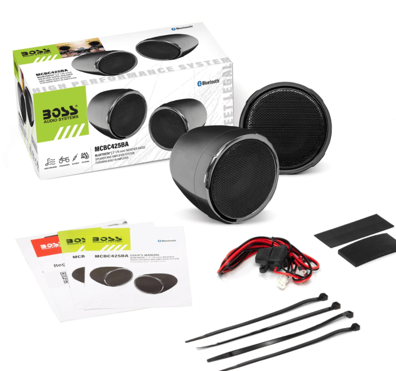 Boss Audio — Boss Audio Systems Motorcycle Bluetooth Amplified 3in Speakers