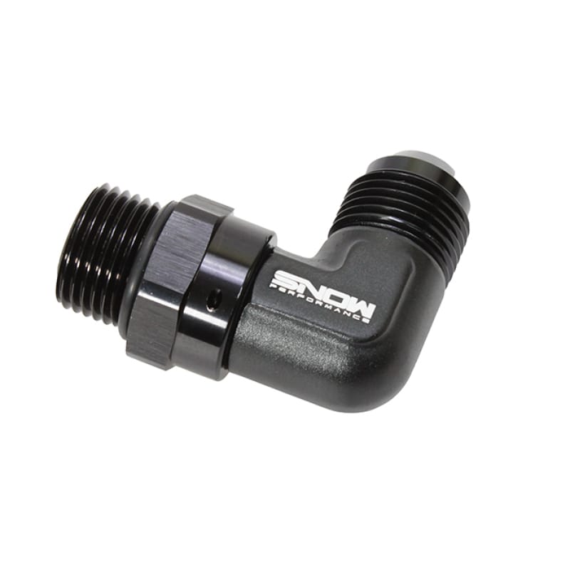 Snow Performance — Snow -10 ORB to -10AN 90 Degree Swivel Fitting (Black)