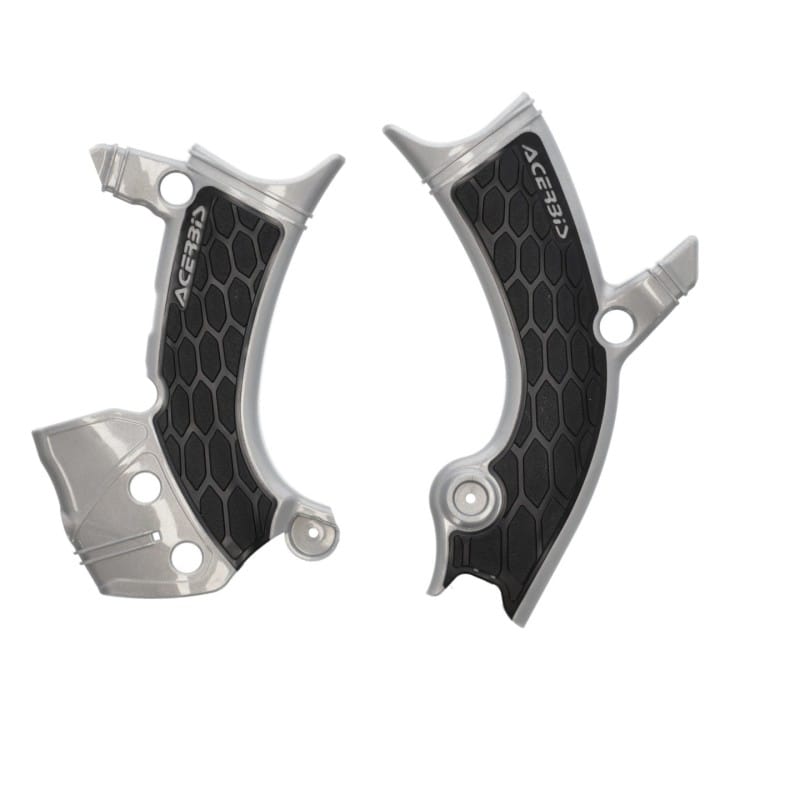 Acerbis — Acerbis 23+ Yamaha YZ450F Frame Guards- X-Grip - Silver/Black