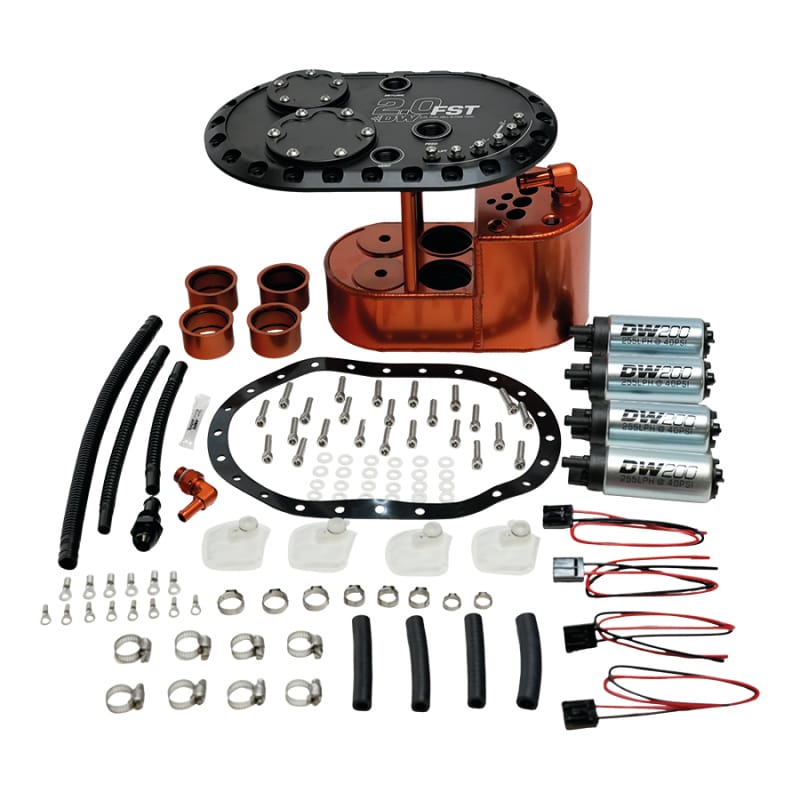 DeatschWerks — DeatschWerks 2.0L Staged Fuel Cell Surge Tank (Includes 4 DW200 Fuel Pumps)
Surge Tanks