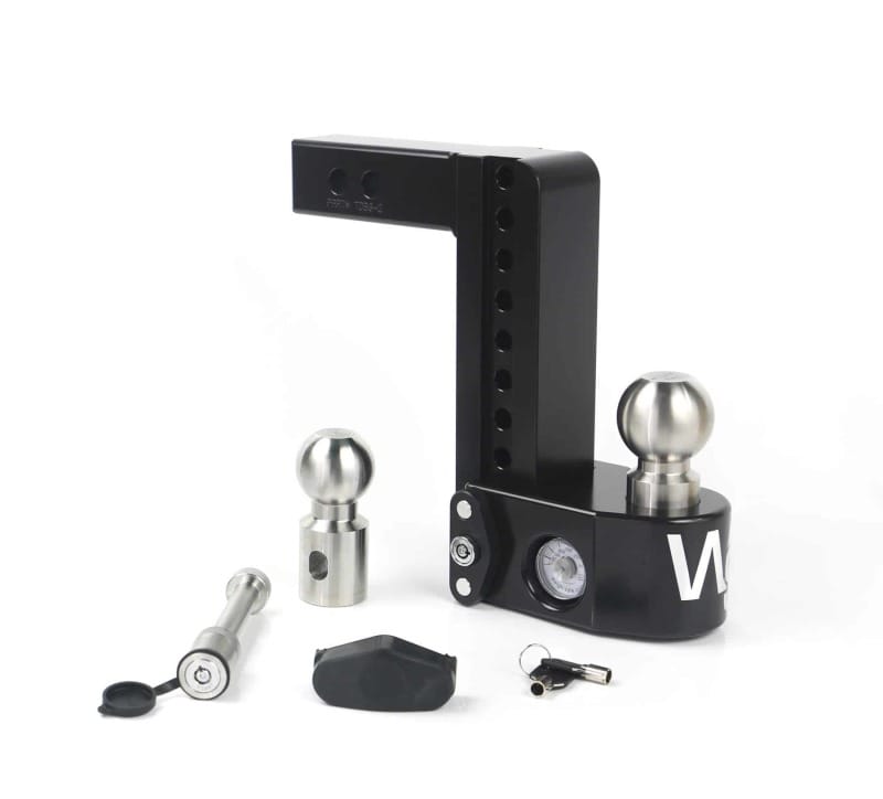 Weigh Safe — Weigh Safe 8in Drop Hitch w/Built-in Scale & 2in Shank (8K/12.5K GTWR) w/WS05 - Black Cerakote