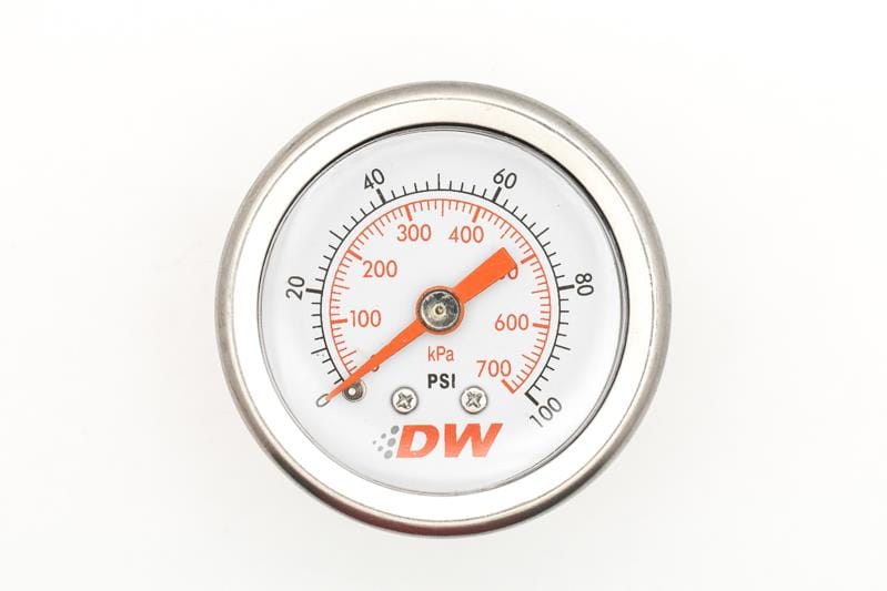 DeatschWerks — Fuel Pressure Gauge - White Face with DW Logo
Fuel Pressure Gauge