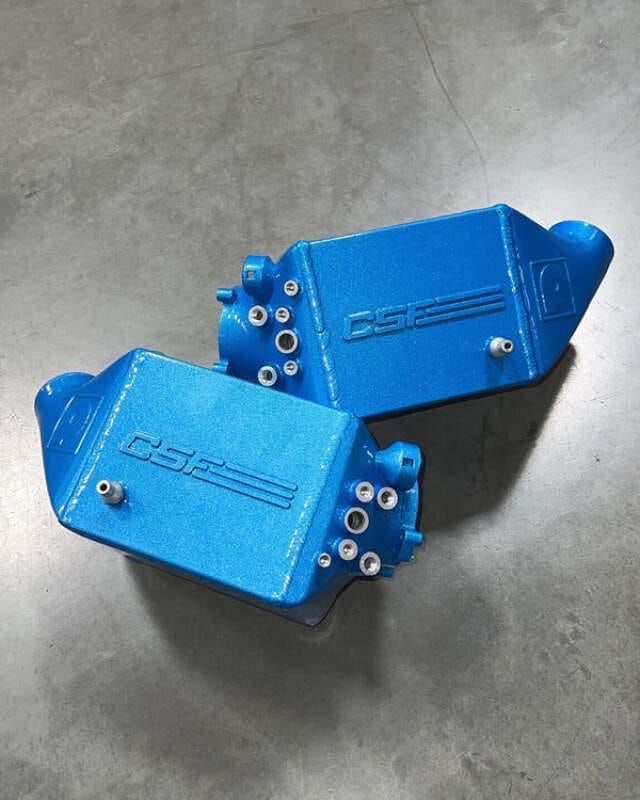 CSF — CSF 12-16 BMW M5 (F10) / 12-18 BMW M6 (F06/F12/F13) Twin Charge-Air-Cooler Set - Caliper Blue Candy