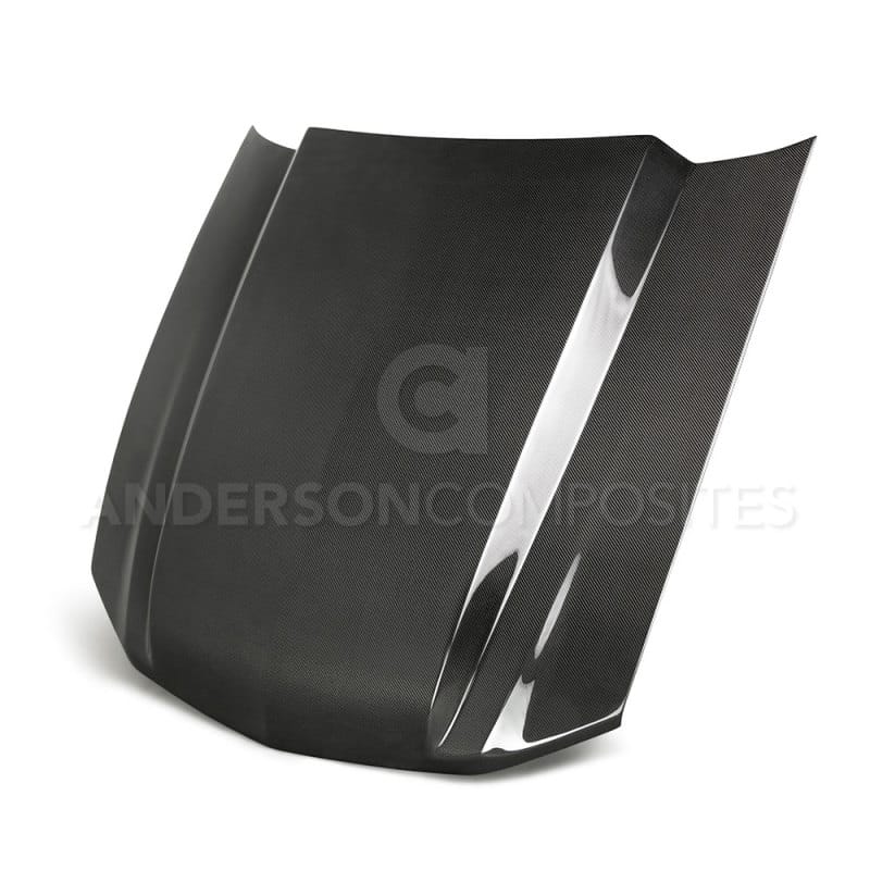 Anderson Composites — Anderson Composites 2013-2014 Ford Mustang Type-CJ Carbon Fiber Cowl Hood