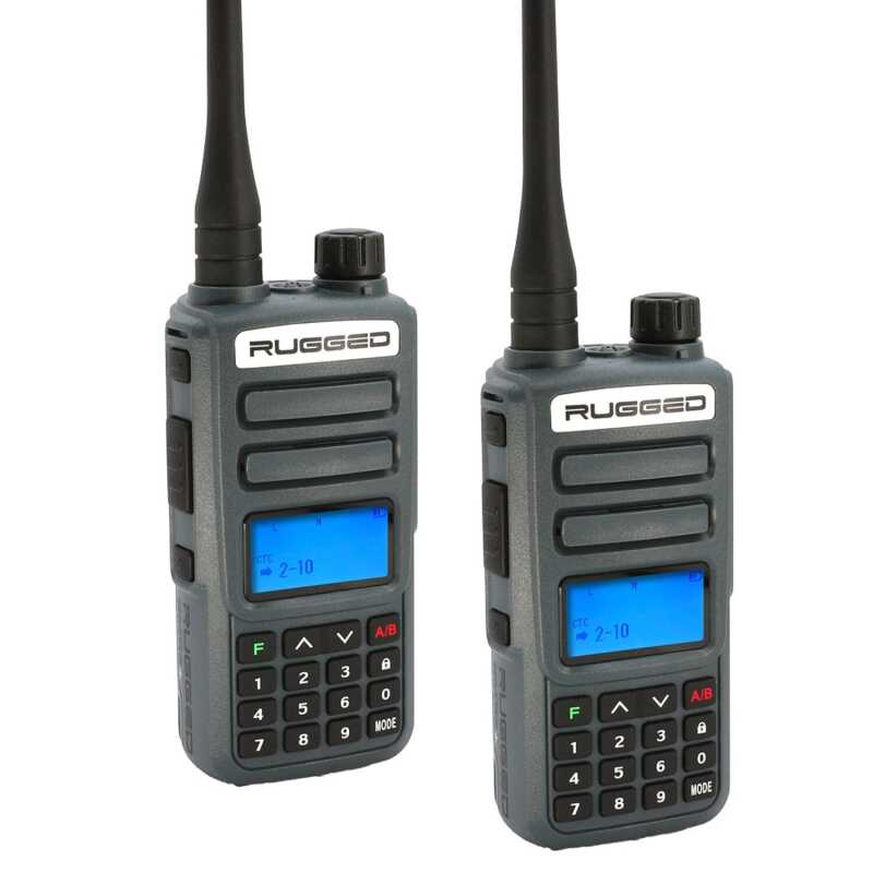 Rugged Radios — Rugged Radios 2 PACK - Rugged GMR2 PLUS - GMRS / FRS Two Way Handheld Radios Grey