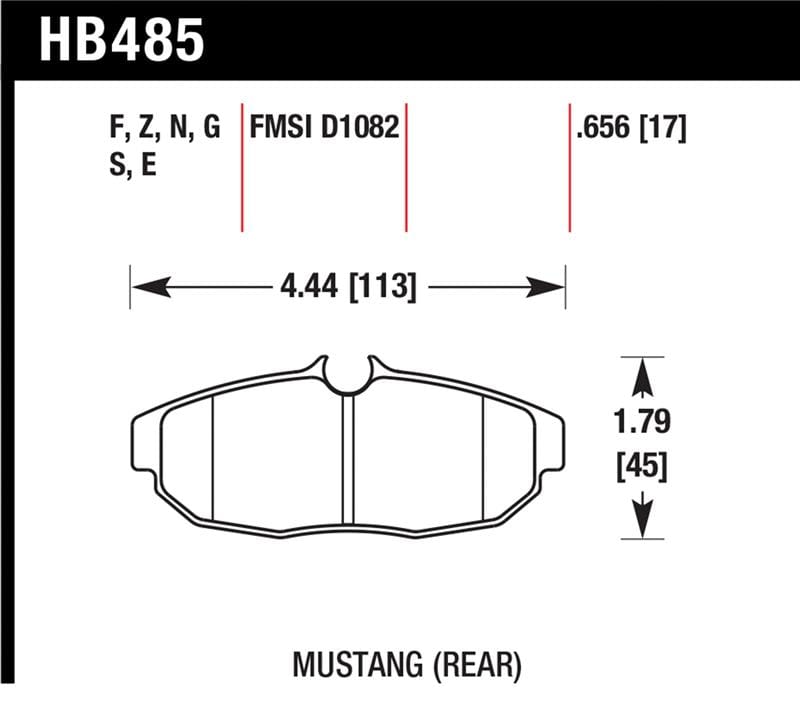 Hawk Performance — Hawk 11 Ford Mustang 5.0L / 05-10 GT / 07-11 Shelby GT500 DTC-60 Race Rear Brake Pads
Disc Brake Pad