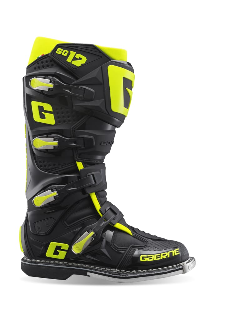 Gaerne — Gaerne SG12 Boot Black/Fluorescent Yellow Size - 10.5