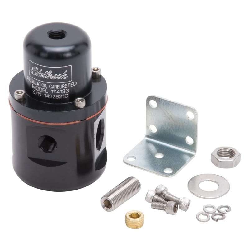 Edelbrock — Edelbrock Fuel Pressure Regulator Carbureted 160 GPH 5-10 PSI 3/8In In/Out 3/8In Return Black
PUMPS