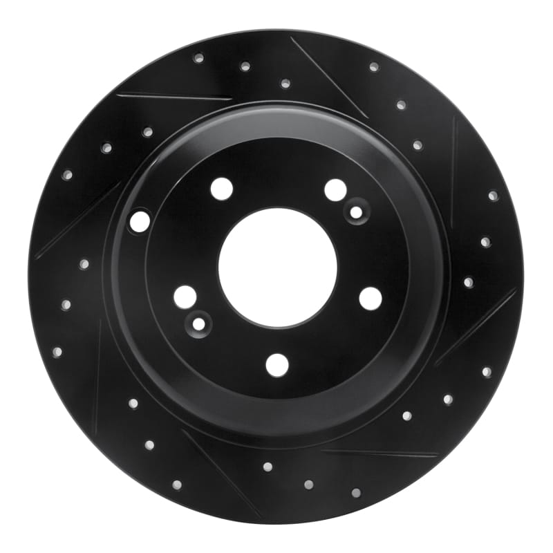 R1 Concepts — R1 10-16 Hyundai Genesis Coupe Rear Right Drilled & Slotted Black Brake Rotor
R1 Brake Rotor Drill