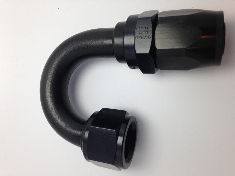 Fragola — Fragola -6AN Nut x -8AN Hose 180 Degree Expanding Hose End - Black
