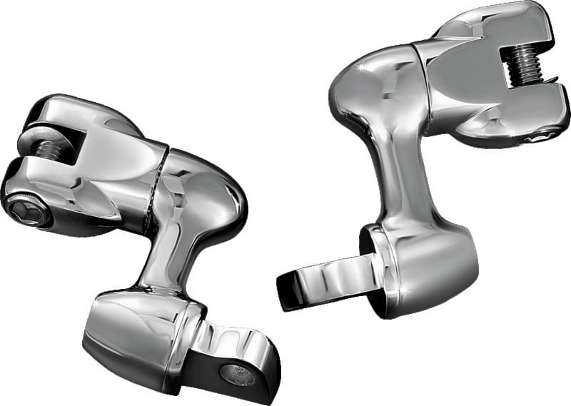 Kuryakyn — 2 in. Adjustable Lockable Offsets With Male Mount Adapter Chrome