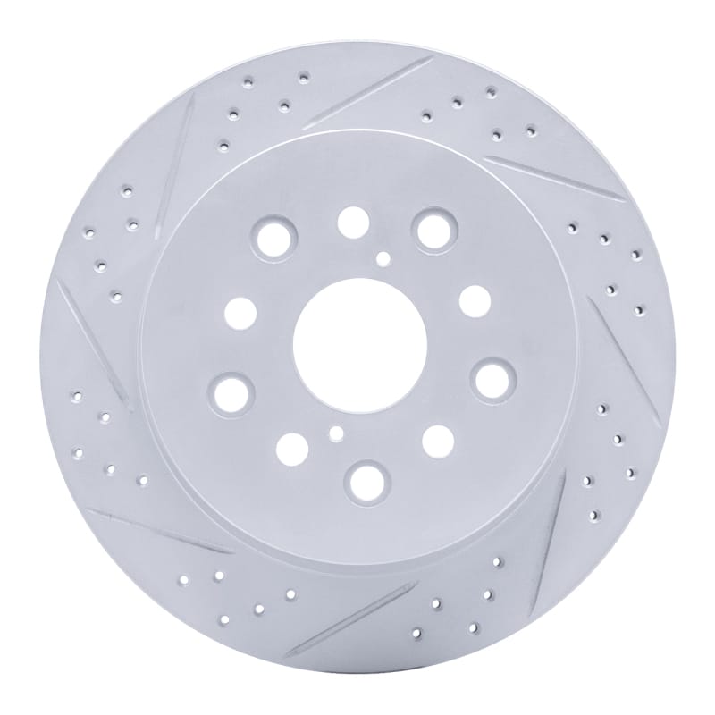 R1 Concepts — R1 01-06 Lexus Ls430 Rear Left Drilled & Slotted Geo-Carbon Rotor