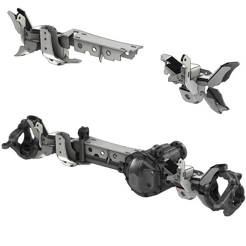 Artec Industries — Artec Industries 93-06 Jeep Wrangler TJ Front Axle Swap Kit Dana 44 Lca Brackets w/ Standard Hole