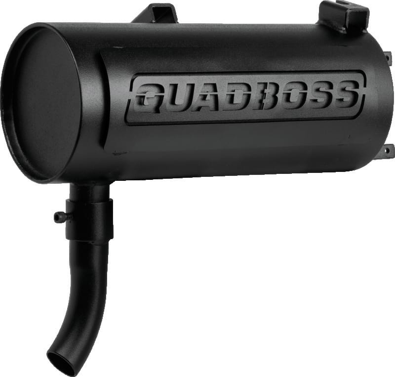 QuadBoss — Slip-On Muffler, ATV, Steel, Black