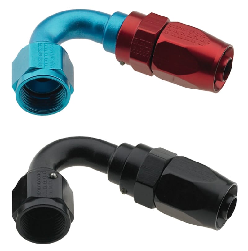 Fragola — Fragola -4AN x 120 Degree Pro-Flow Hose End - Black