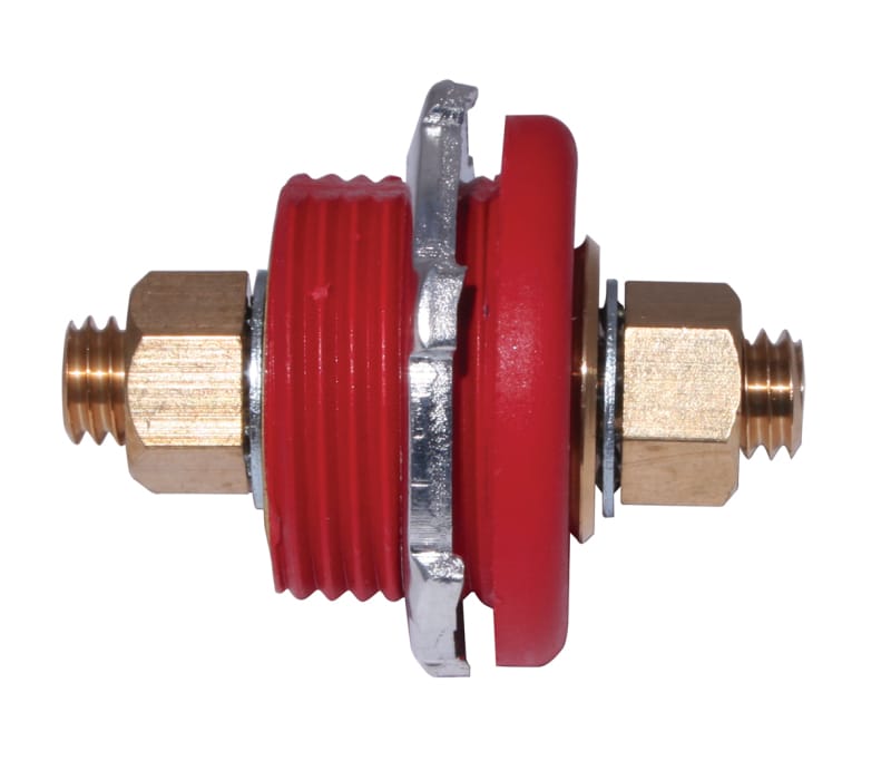 Moroso — Moroso Thru-Panel Connector - Red - Single