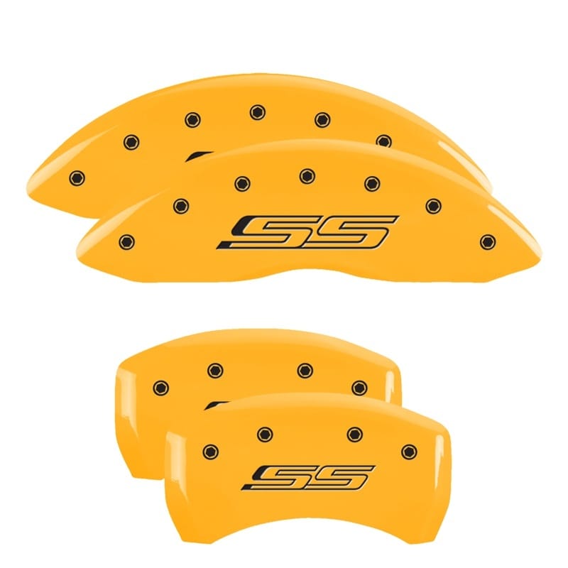 MGP — MGP 4 Caliper Covers Engraved Front & Rear Gen 5/SS Yellow finish black ch
Caliper Covers