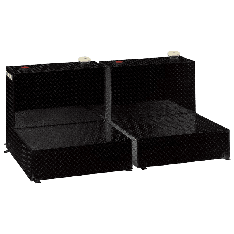 Tradesman — Tradesman Aluminum Twin L-Shape Liquid Storage Tank (96 Gallon Capacity) - Black
