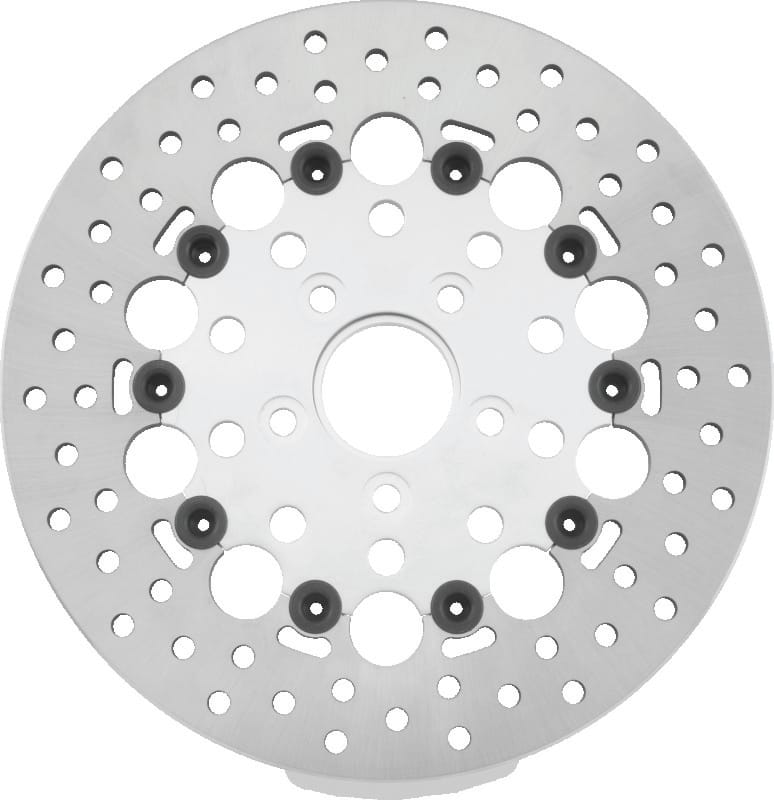 TwinPower — Floating Rotor, Hole Silver, Rear, 11.5 in.
