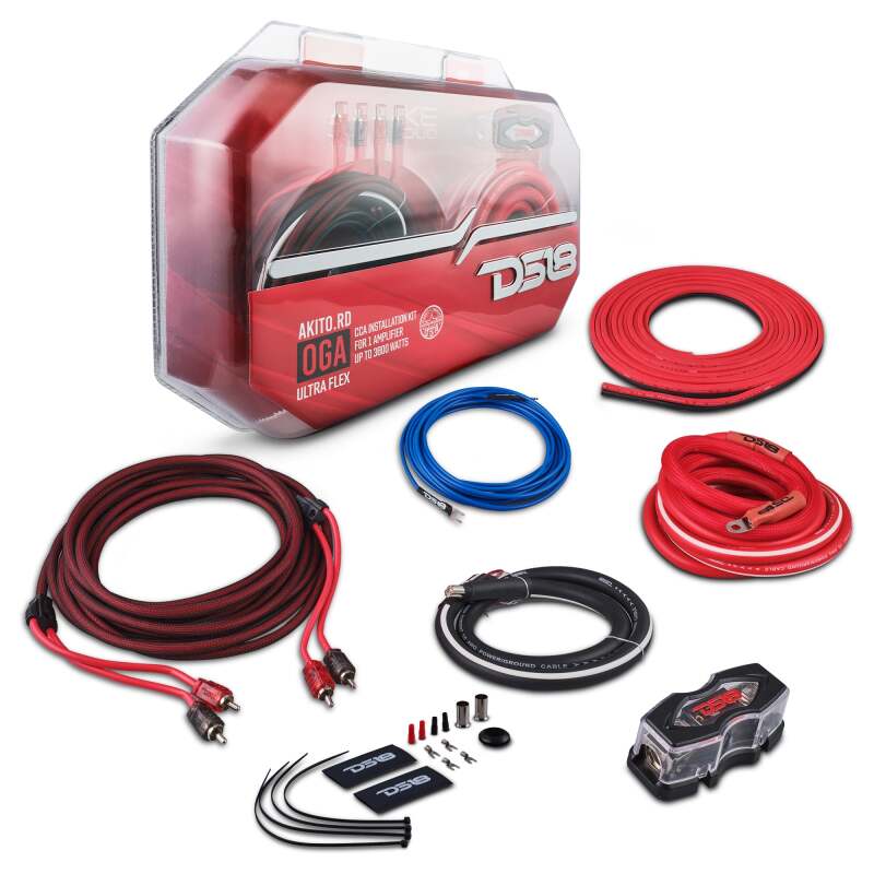 DS18 — DS18 0-GA Amplifier Install Kit Advance- Red