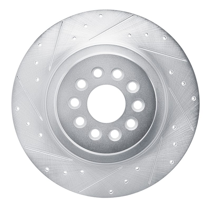 R1 Concepts — R1 03-05 Jaguar S-Type Rear Left Drilled & Slotted Silver Brake Rotor
R1 Brake Rotor Drill