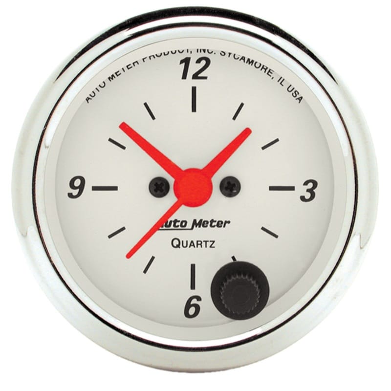 AutoMeter — Autometer Arctic White 2-1/6in 12 Hour Analog Clock Gauge
2" CLOCK ANALOG AW