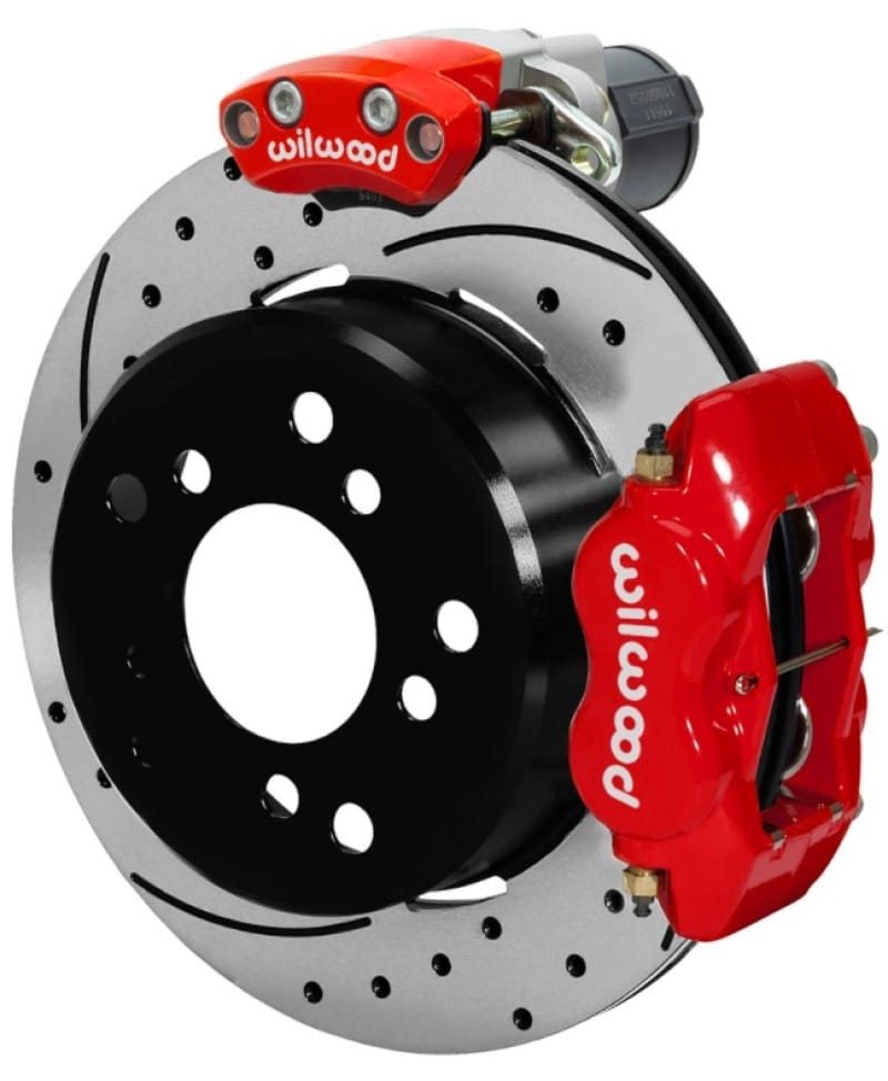 Wilwood — Wilwood Forged Dynalite Rear Electronic Parking Brake Kit - Red Powder Coat Caliper - D/S Rotor
BRAKE KIT