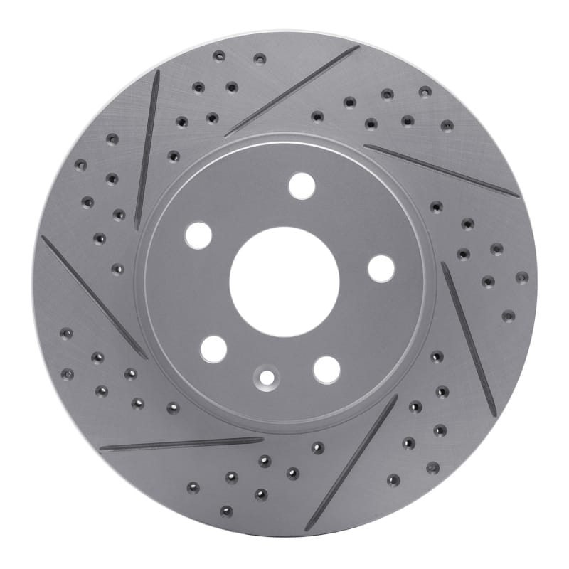 R1 Concepts — R1 08-14 Cadillac Cts Front Left Drilled & Slotted Geo-Carbon Rotor