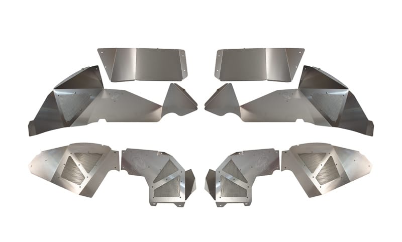 Fishbone Offroad — Fishbone Offroad 2018+ Jeep Wrangler JL Front/Rear Set of 4 Aluminum Raw Inner Fenders