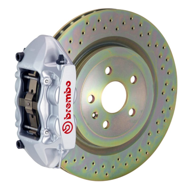 Brembo — Brembo 11-18 Focus/13-18 Focus ST Front GT BBK 4 Piston Cast 336 x28 1pc Rotor Drilled-Silver