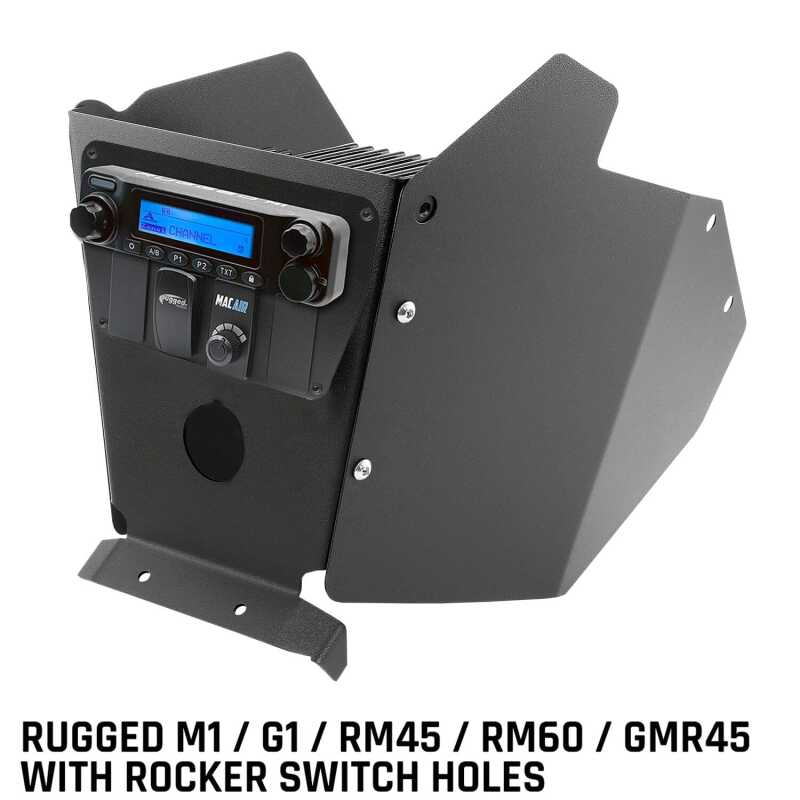 Rugged Radios — Rugged Radios Can-Am X3 Mount Kit w/Multi Mount Side Panels - M1/G1/RM45/RM60/GMR45 w/Switch Holes