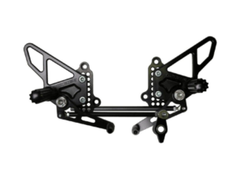 Vortex Racing — Vortex Racing 07-08 Ducati 1098,08-09 1098R,07-09 1098S,09-11 1198 Adjustable Rearsets- Black
