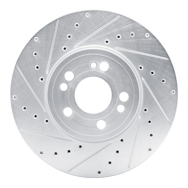 R1 Concepts — R1 2020-2023 Mercedes-Benz GLE350 Front Left Drilled & Slotted Silver Brake Rotor