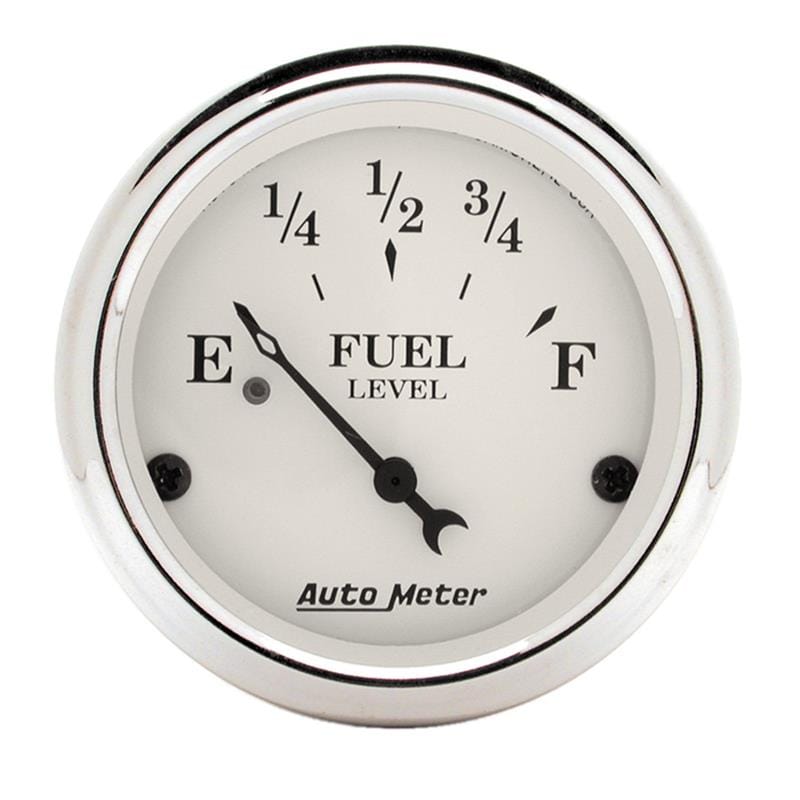 AutoMeter — GAUGE, FUEL LEVEL, 2 1/16", 240OE TO 33OF, ELEC, OLD TYME WHITE